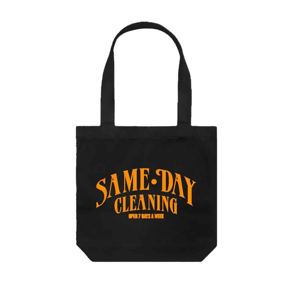 Same Day Cleaning Tote Bag Nera Cotone