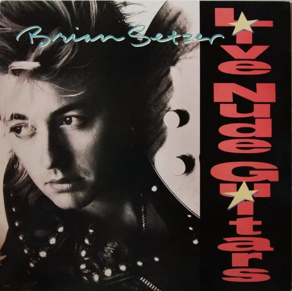 Brian Setzer Live Nude Guitars LP Vinile US 1988 NM
