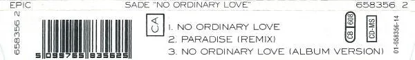 Sade No Ordinary Love CD maxi VG+ 1992