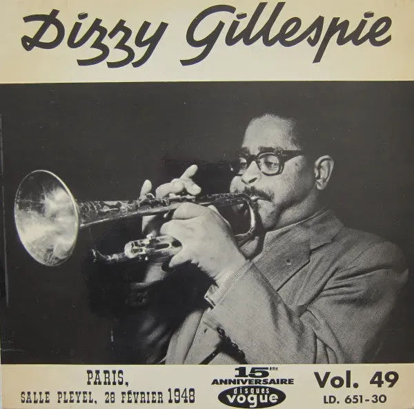Dizzy Gillespie Paris 1948 LP mono bop Vogue