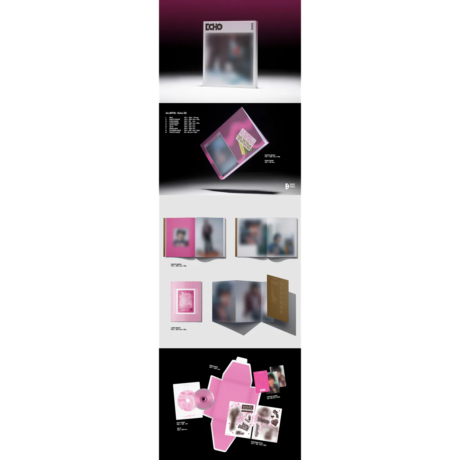 Jin Echo II CD album photobook 76 pagine