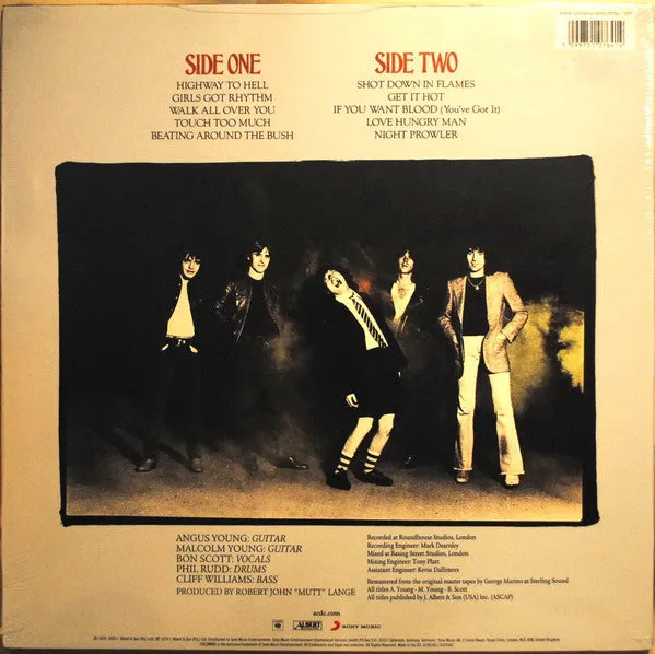 AC/DC Highway To Hell vinile LP 180g remaster
