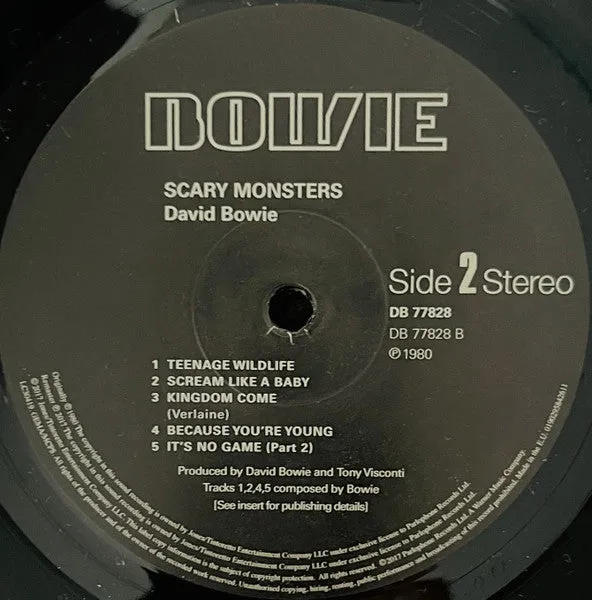 David Bowie Scary Monsters LP 180g remaster Mint