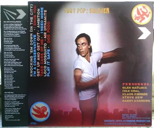 Iggy Pop Soldier LP vinile punk italiano 1980